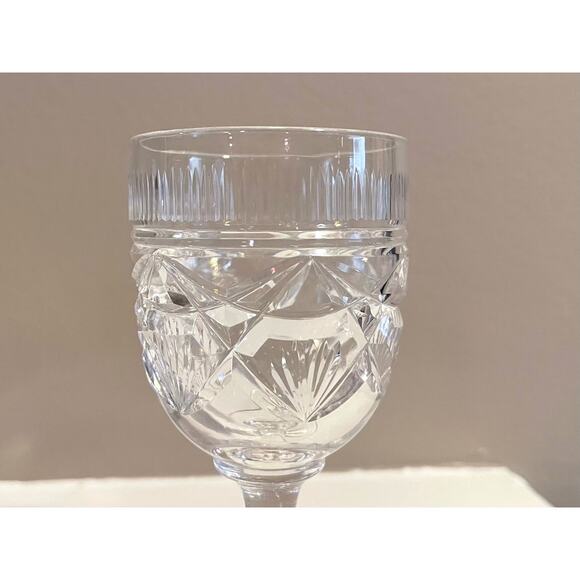 Vintage Etched Crystal Cordial Glasses, 3oz., Set of 5 - Picture 5 of 8